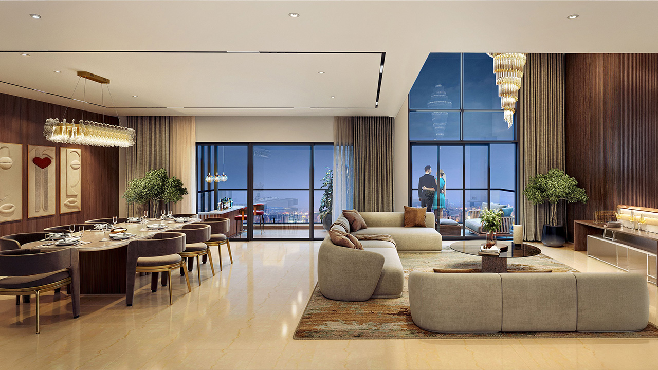 SNN Estates Duomont Double Height living room